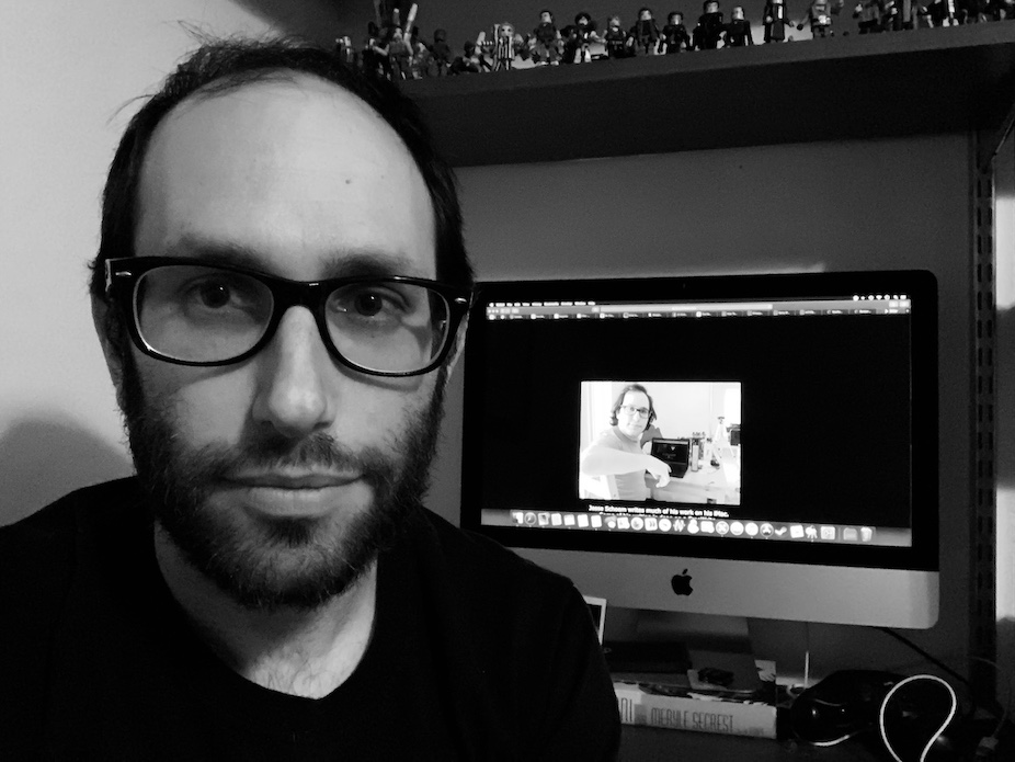 Jesse Schoem, sitting at his desk.